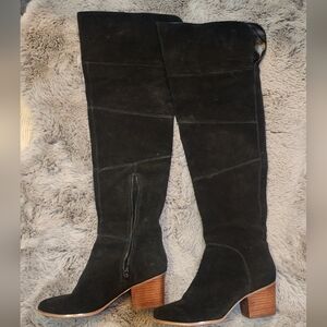 Black knee high boots